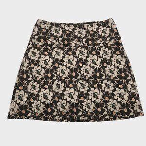 Teezher Tummy‎ Control Skort Floral Print Black White Golf Tennis Medium NEW